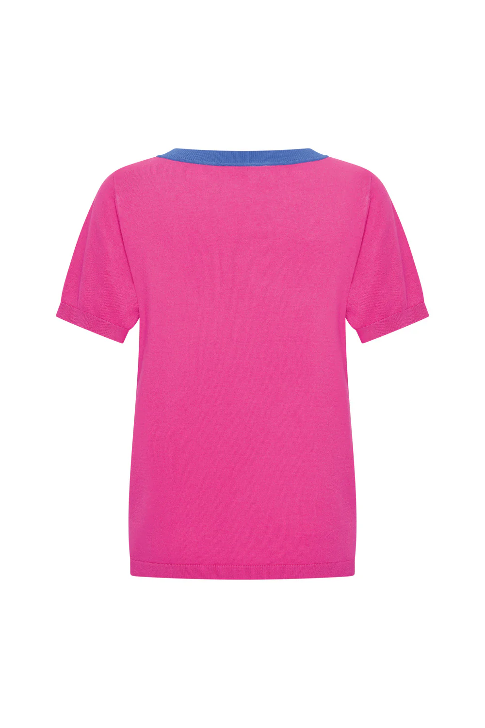 Bamboe viscose top met kleurrijke V-hals - Image 5
