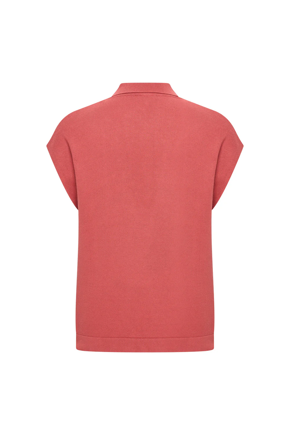 bamboe viscose top met polo kraagje en kapmouwtje - Image 15