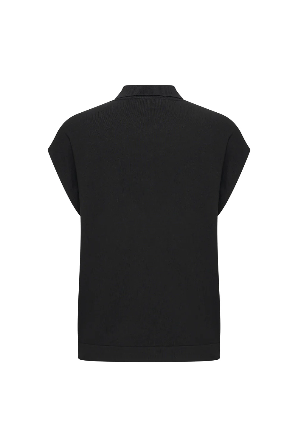 bamboe viscose top met polo kraagje en kapmouwtje - Image 17