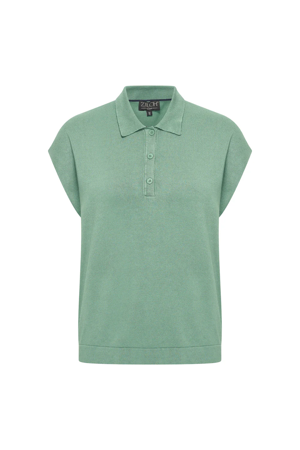 bamboe viscose top met polo kraagje en kapmouwtje - Image 18