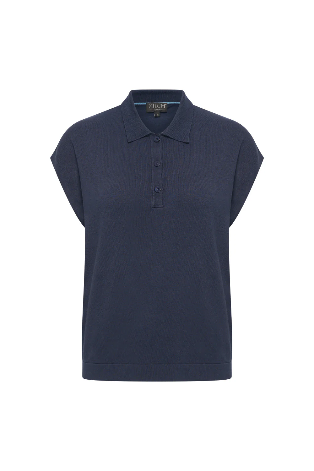 bamboe viscose top met polo kraagje en kapmouwtje - Image 6