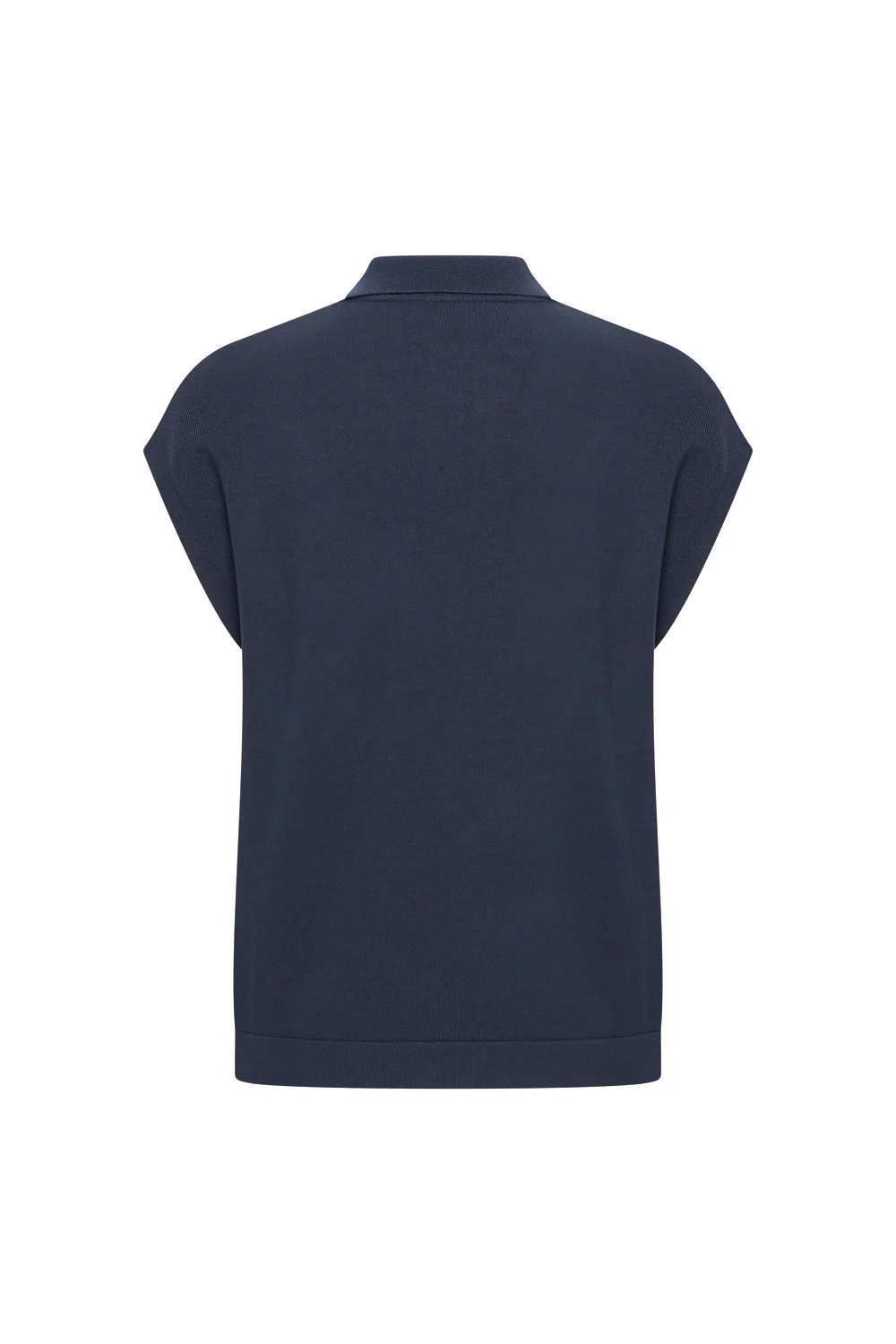 bamboe viscose top met polo kraagje en kapmouwtje - Image 7