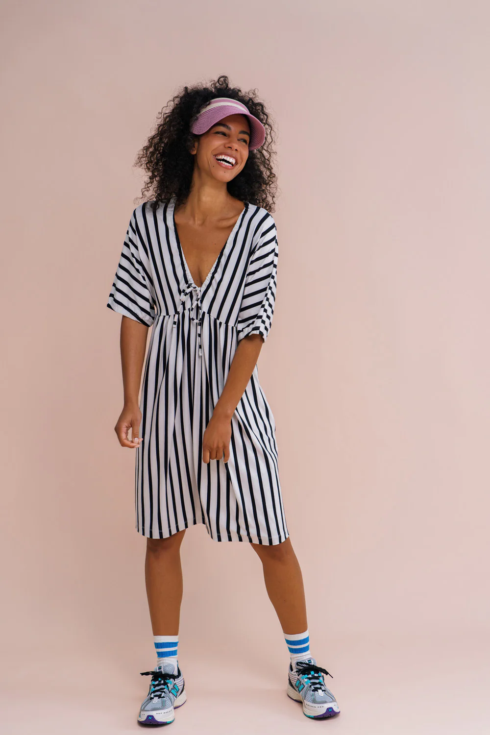 Los vallende jurk van zachte EcoVero viscose