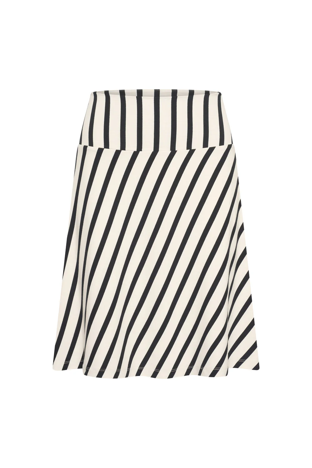 Wijdvallende viscose rok met brede band - Image 5