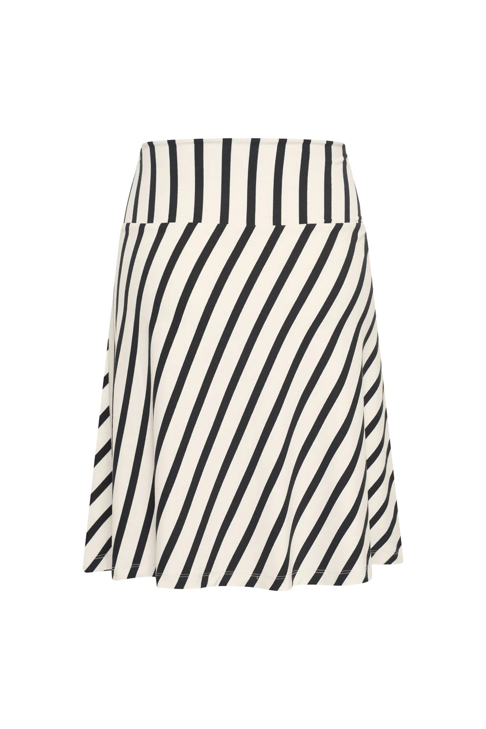 Wijdvallende viscose rok met brede band - Image 6