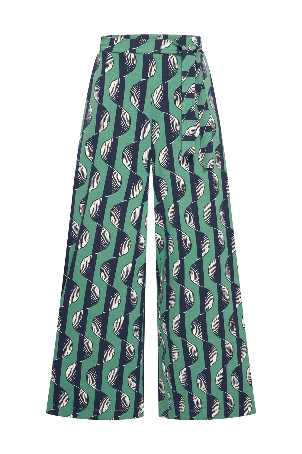 Soepele broek met wijde pijpen van ecovero viscose - Image 8