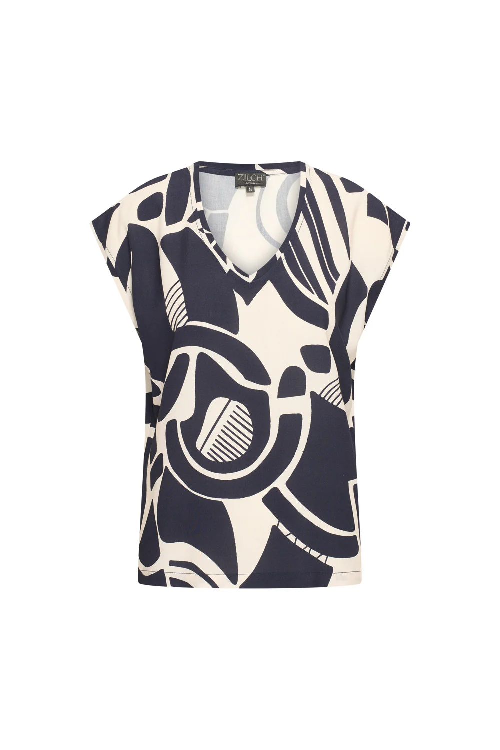 Losvallende ecovero viscose top met v-hals - Image 3