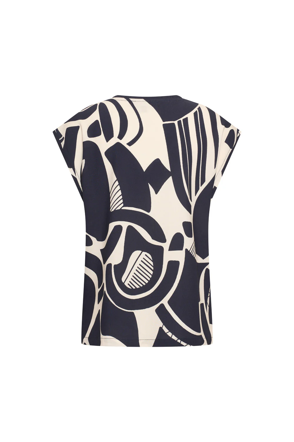 Losvallende ecovero viscose top met v-hals - Image 4