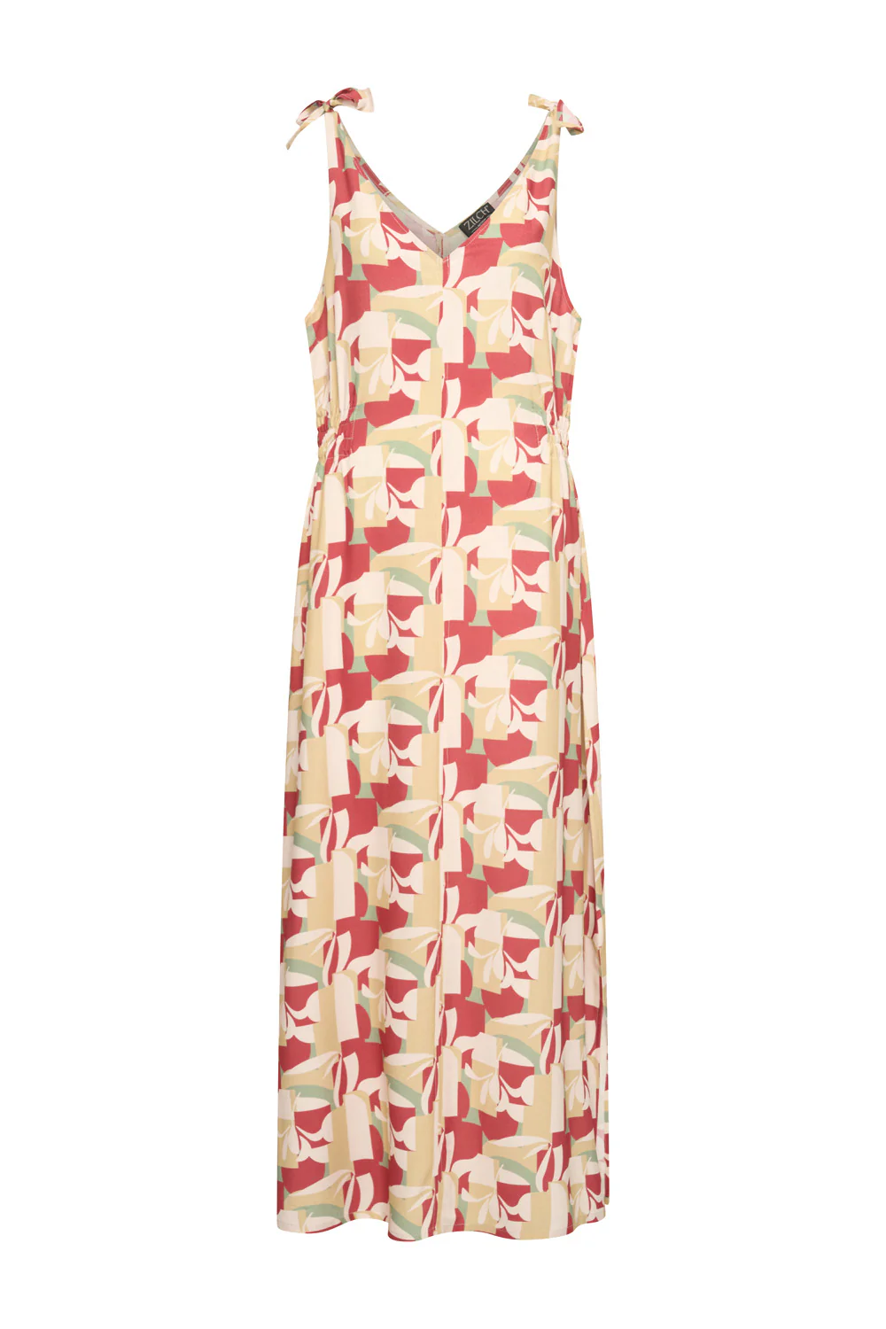 Lange, soepele, EcoVero viscose jurk met print - Image 3