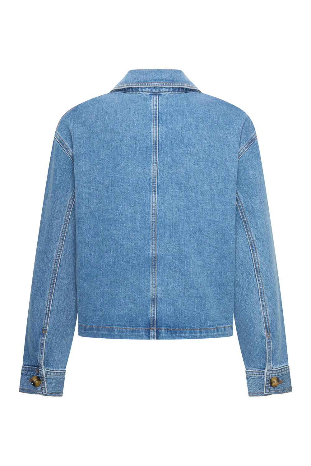 Hazel spijkerjack van lichtblauwe denim met losse pasvorm, katoen - Image 4