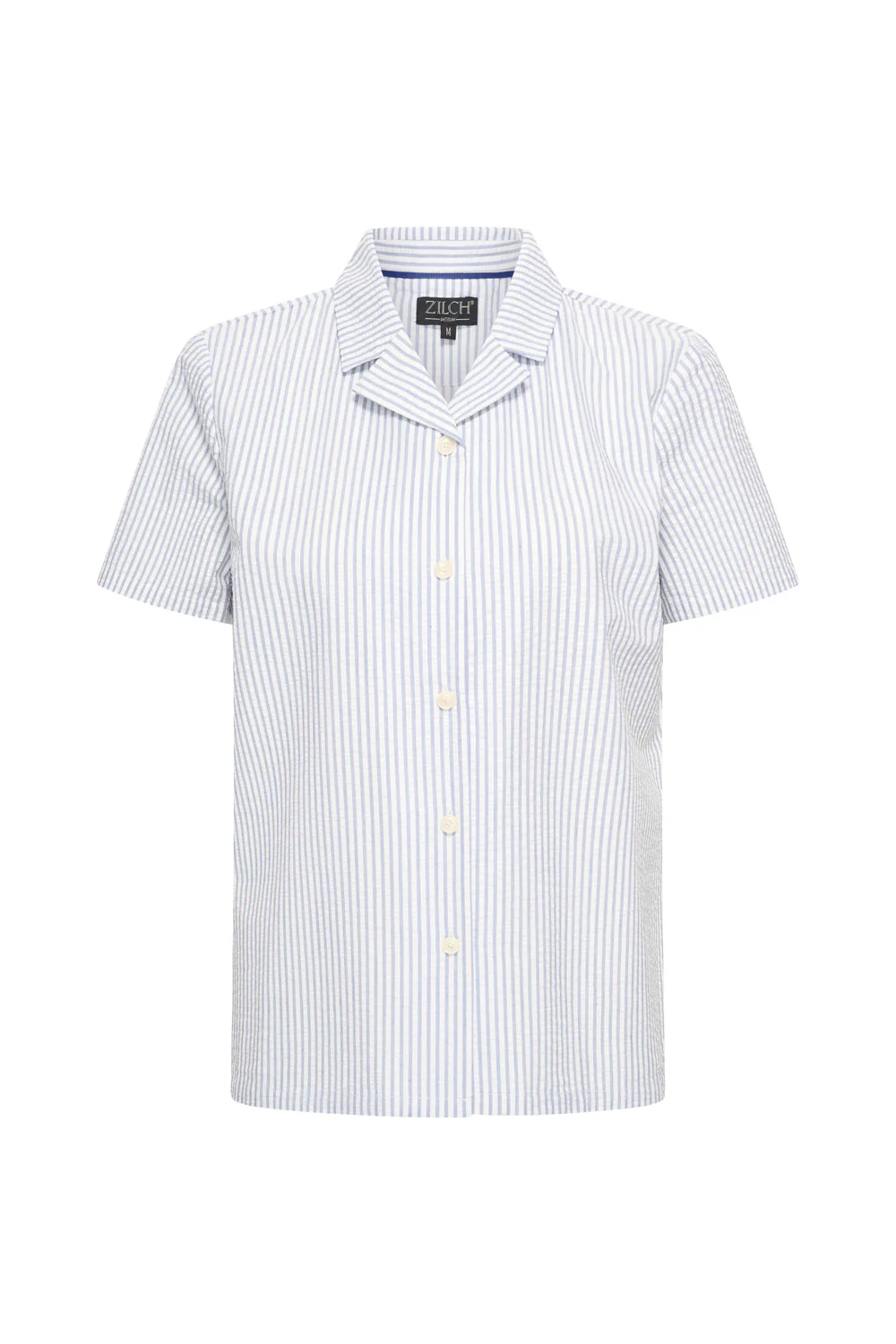 Seersucker blouse.