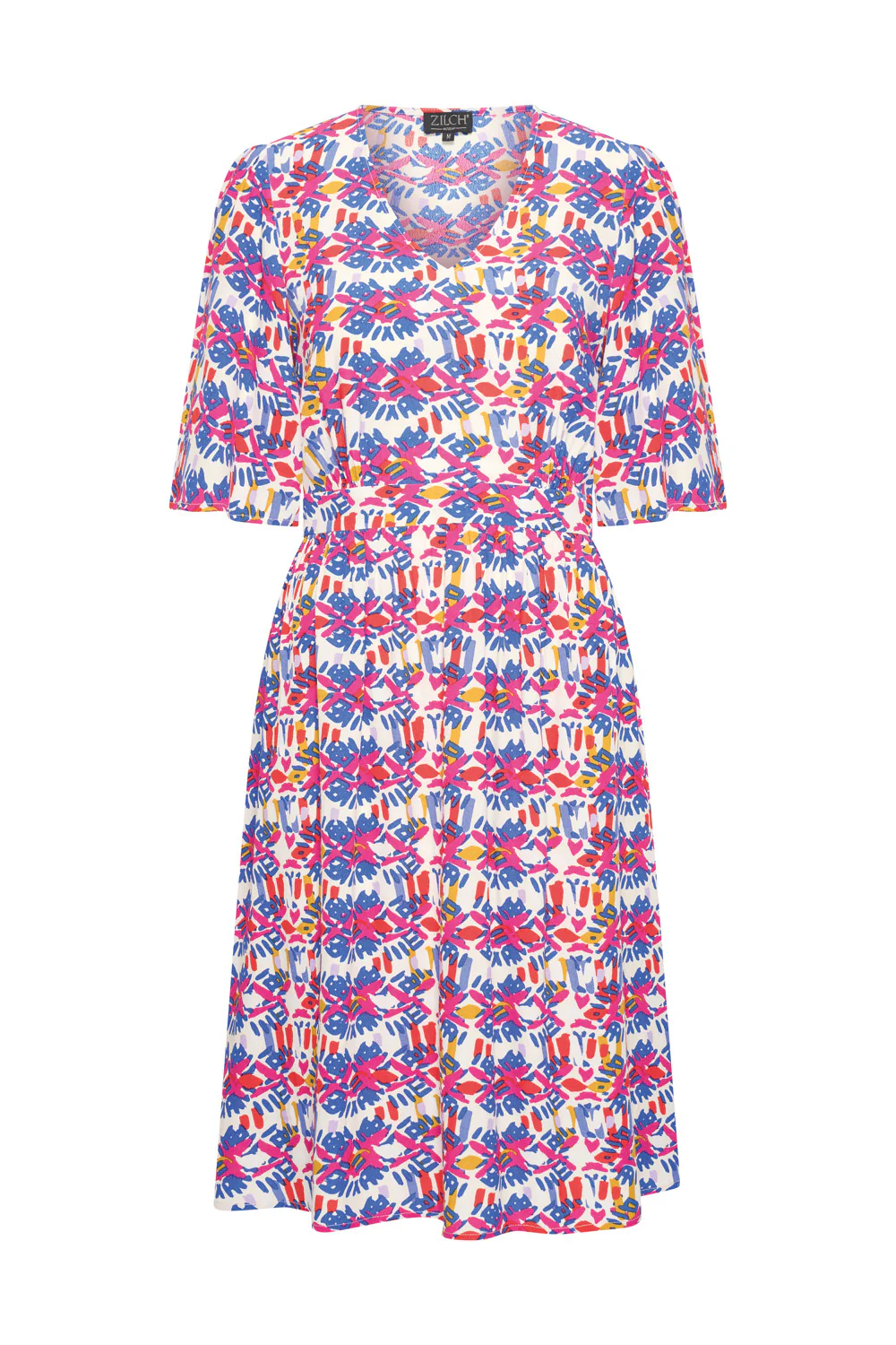 Luchtige zomerjurk met wijde mouwen van viscose - Image 3