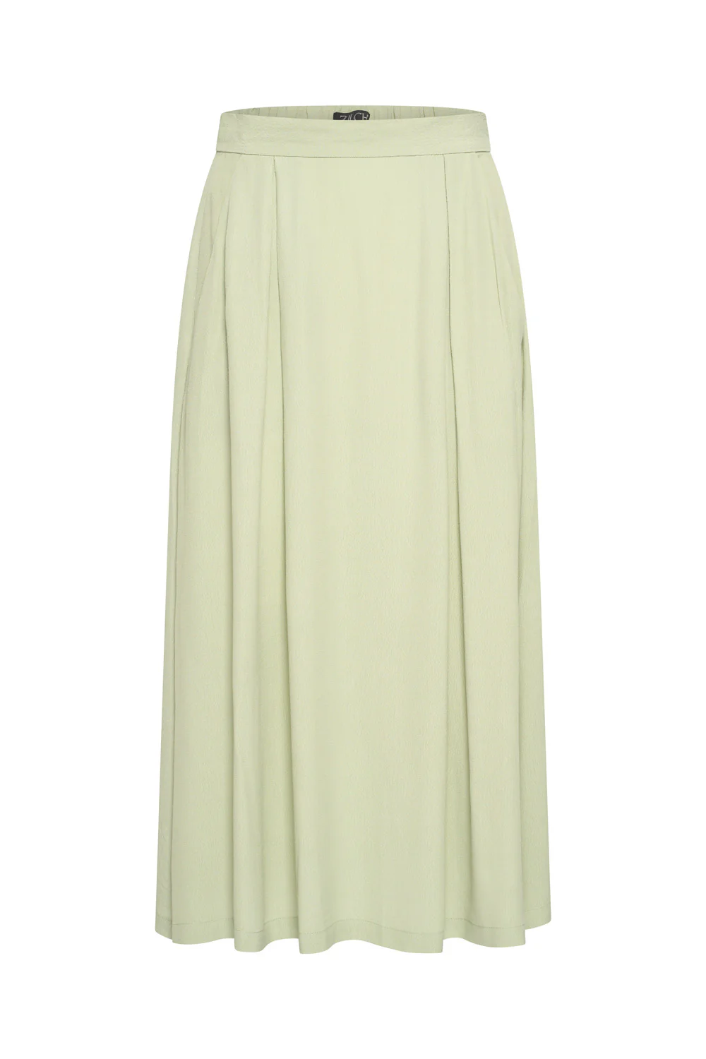 Geplooide, stijlvolle midi rok van viscose crêpe