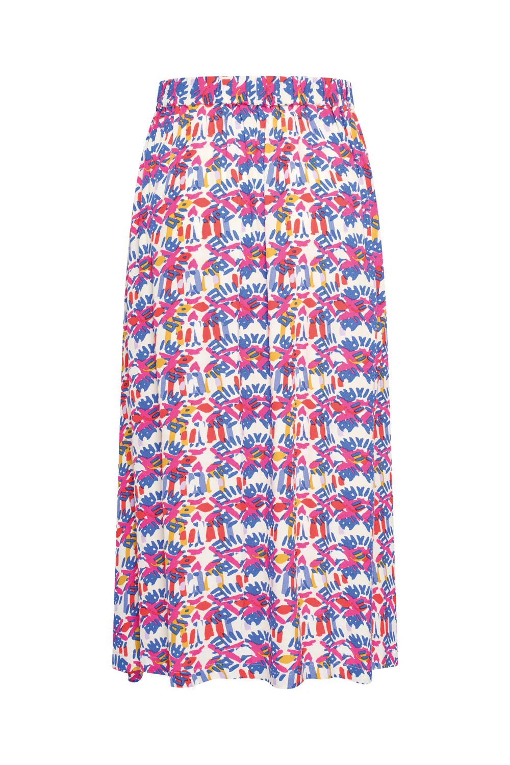 Geplooide, stijlvolle midi rok van viscose crêpe - Image 2