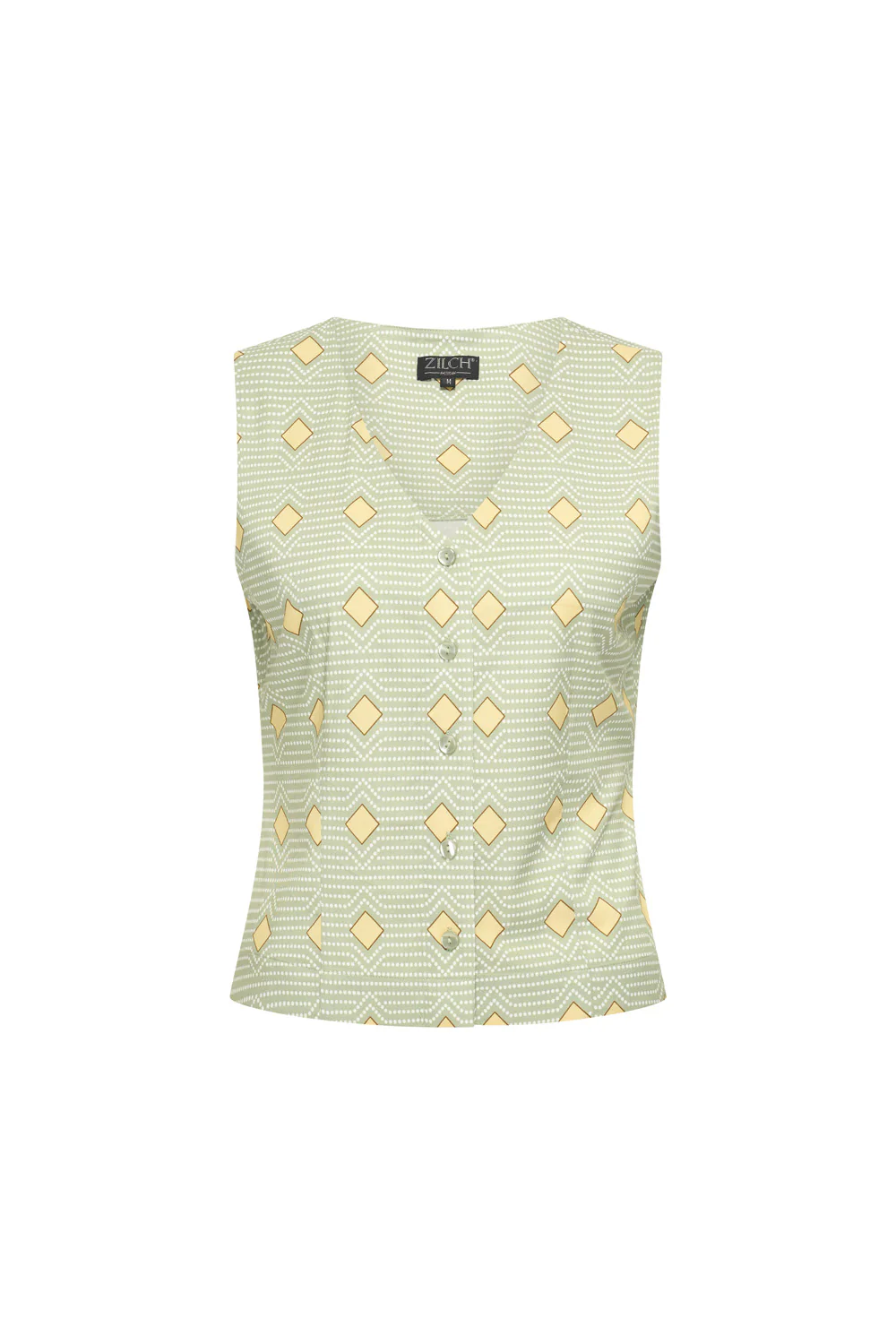 Top met grafische print en knoopjes - Image 3