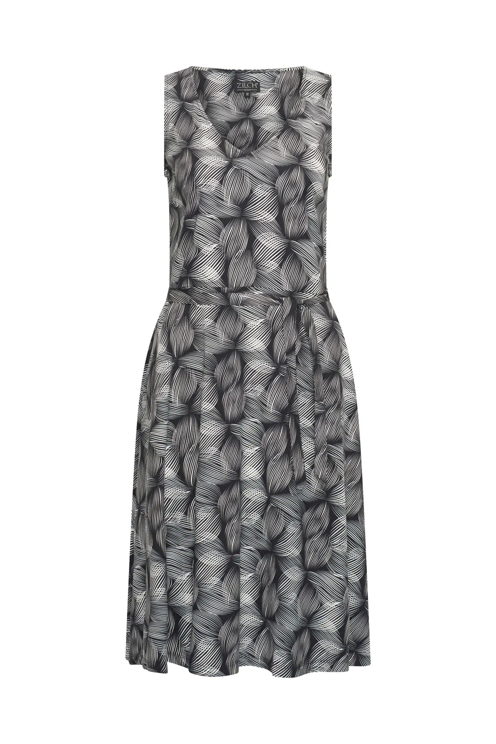 Mouwloze midi jurk met ceintuur - Image 4